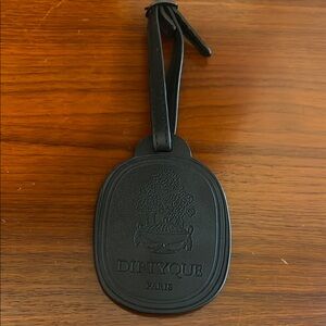 Diptyque Black faux Leather Luggage Tag